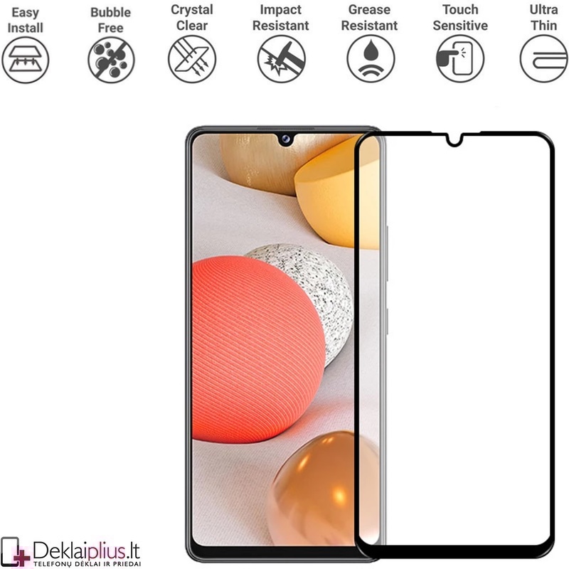 Ekrano grūdintas stiklas - per visą ekraną (telefonui Samsung A42) Ekrano grūdintas stiklas - per visą ekraną (telefonui Samsung A42)